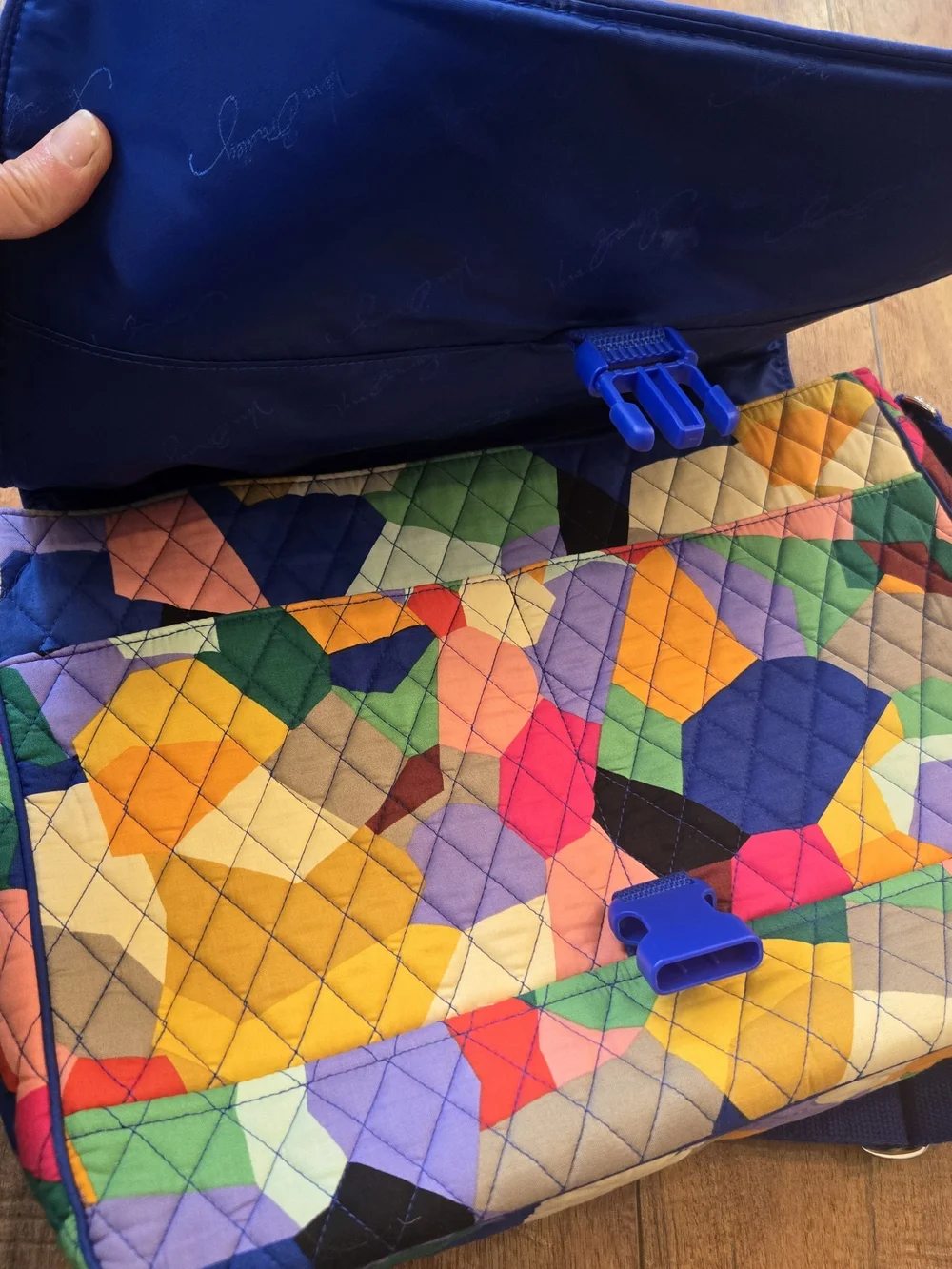 Vera Bradley Quilted Multi-Color Geo Patchwork Shoulder Bag